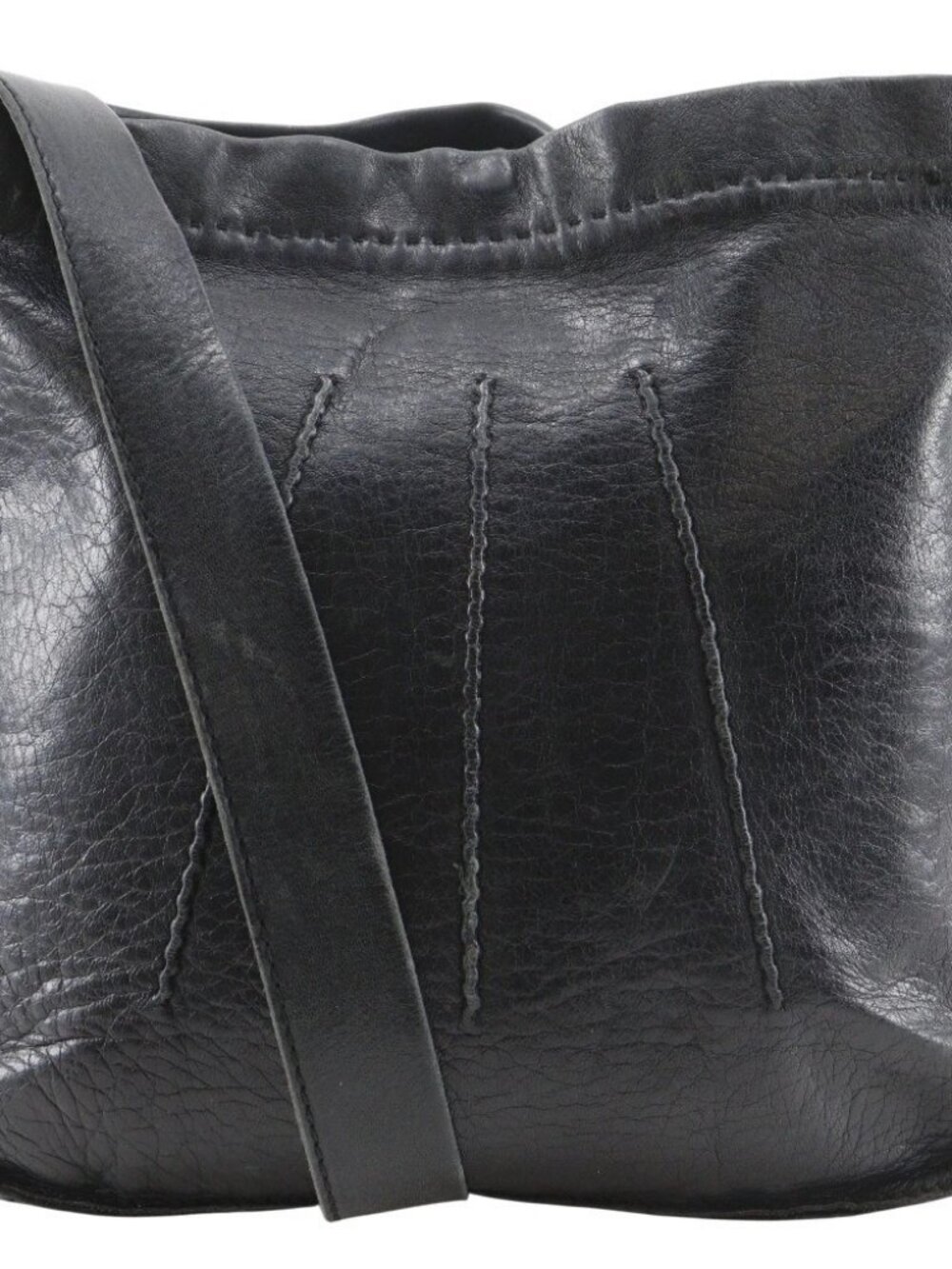 HERMES Toudu Shoulder Bag black leather Women - Picture 1 of 12